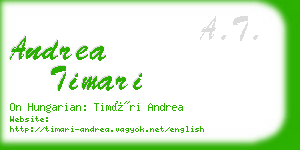 andrea timari business card